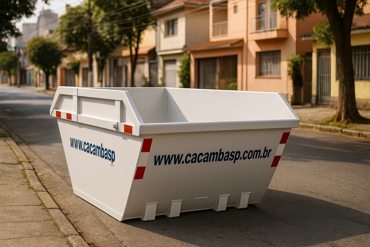 Caçamba de 4m³ pronta para descarte legalizado