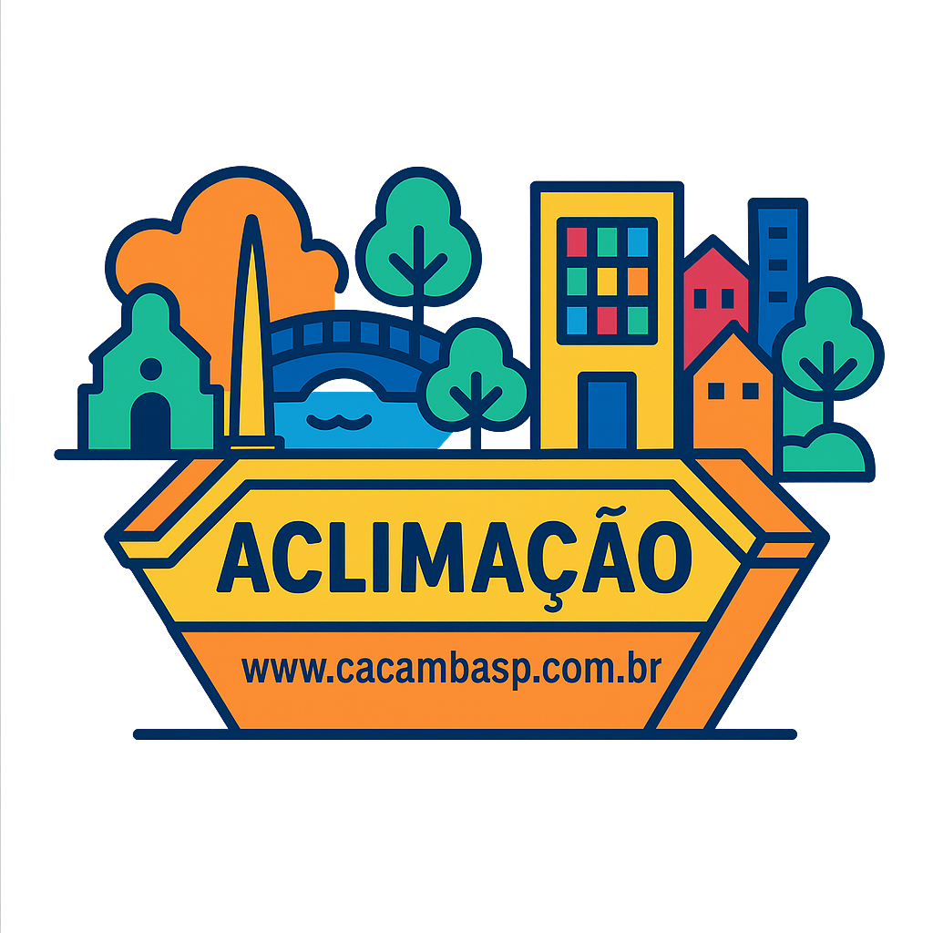 Caçamba SP em Aclimação – paisagem urbana com caçamba de entulho