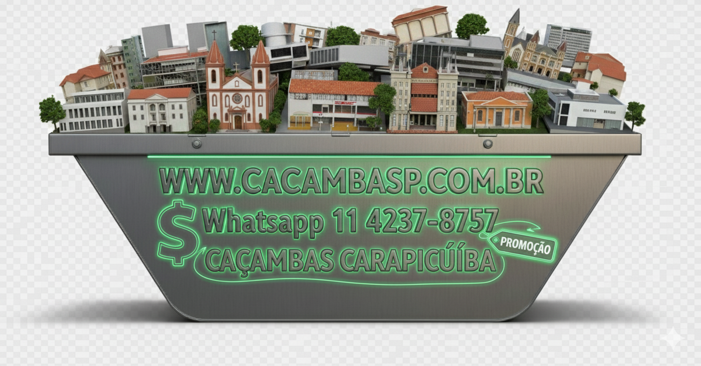 Locação de caçambas com descarte legal em Carapicuíba - Preço