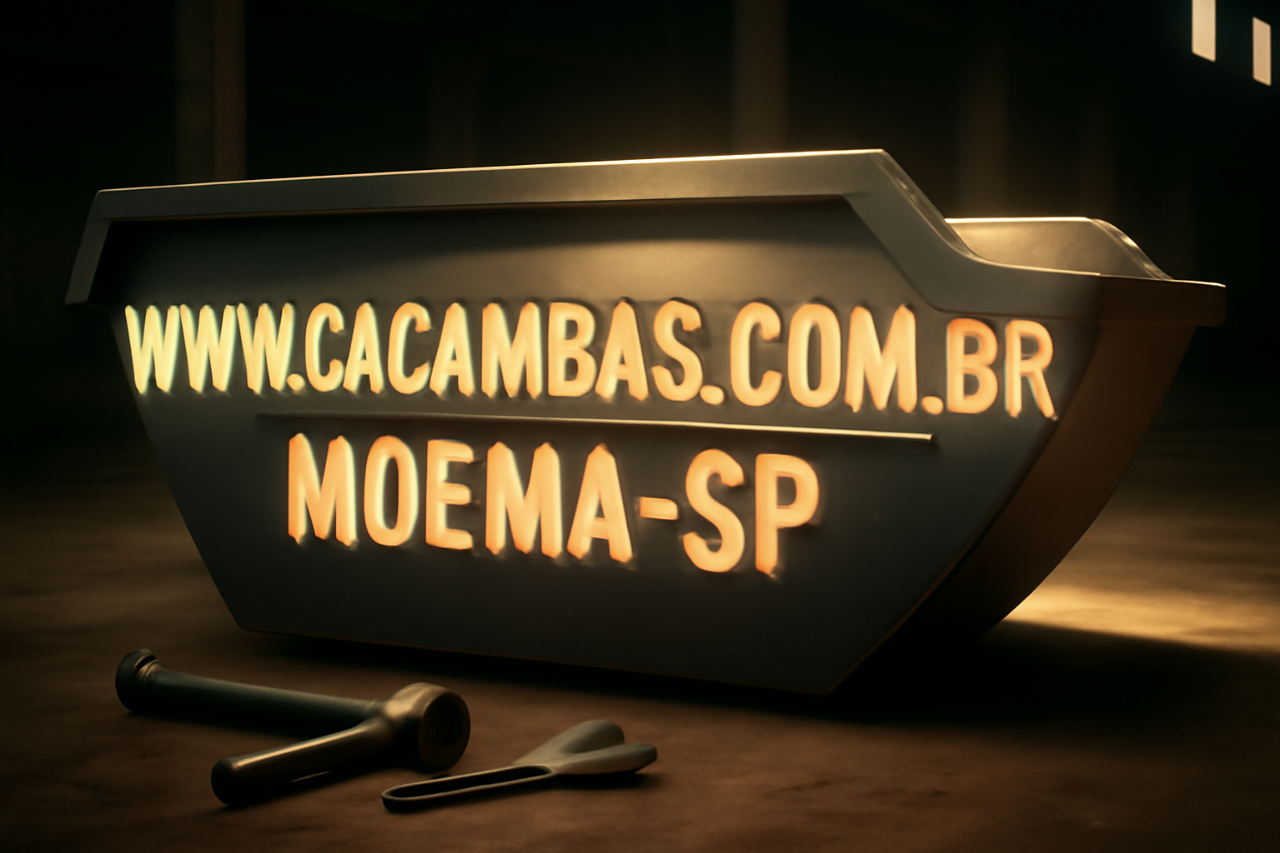 Caçamba de entulho em obra na Zona Sul de São Paulo